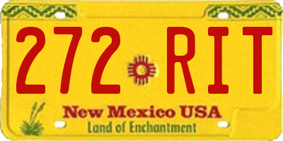 NM license plate 272RIT