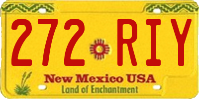 NM license plate 272RIY