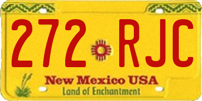 NM license plate 272RJC