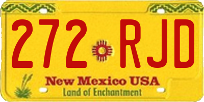 NM license plate 272RJD