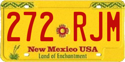 NM license plate 272RJM