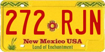 NM license plate 272RJN