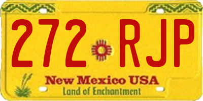 NM license plate 272RJP