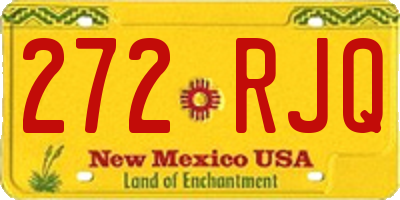 NM license plate 272RJQ