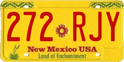 NM license plate 272RJY