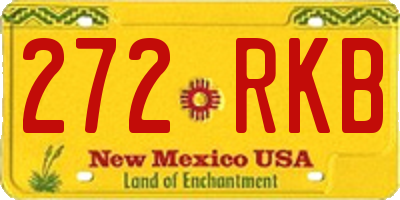 NM license plate 272RKB
