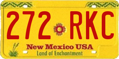 NM license plate 272RKC