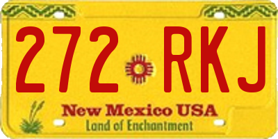 NM license plate 272RKJ