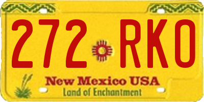 NM license plate 272RKO