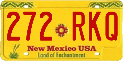 NM license plate 272RKQ
