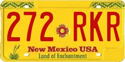 NM license plate 272RKR