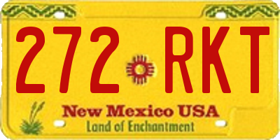 NM license plate 272RKT