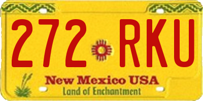 NM license plate 272RKU