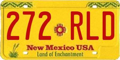 NM license plate 272RLD