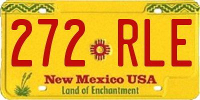 NM license plate 272RLE