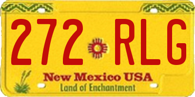NM license plate 272RLG