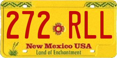 NM license plate 272RLL