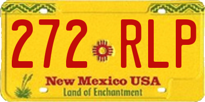 NM license plate 272RLP