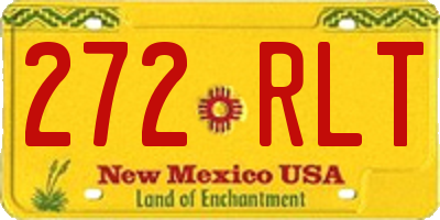 NM license plate 272RLT