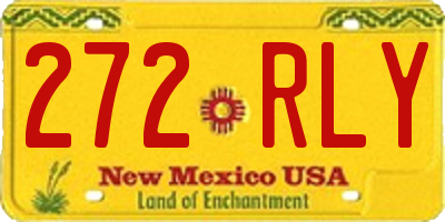 NM license plate 272RLY