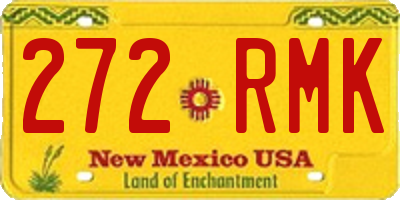 NM license plate 272RMK