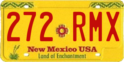 NM license plate 272RMX