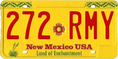NM license plate 272RMY