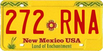 NM license plate 272RNA