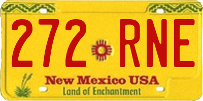 NM license plate 272RNE