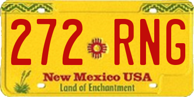 NM license plate 272RNG