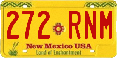 NM license plate 272RNM