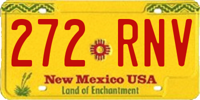 NM license plate 272RNV