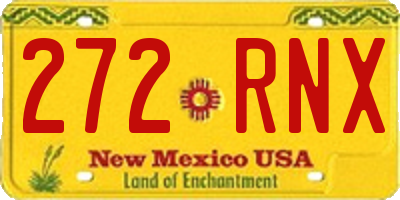 NM license plate 272RNX