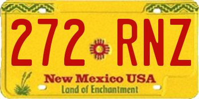 NM license plate 272RNZ