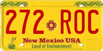 NM license plate 272ROC