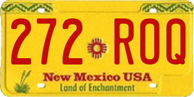 NM license plate 272ROQ