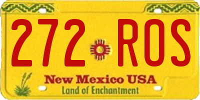 NM license plate 272ROS
