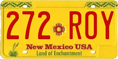 NM license plate 272ROY