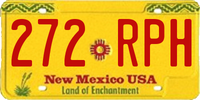 NM license plate 272RPH