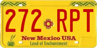 NM license plate 272RPT