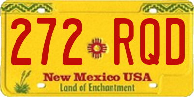 NM license plate 272RQD