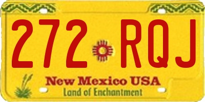NM license plate 272RQJ