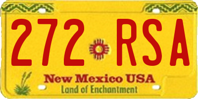 NM license plate 272RSA