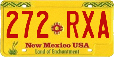 NM license plate 272RXA