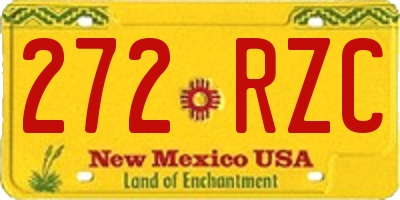 NM license plate 272RZC