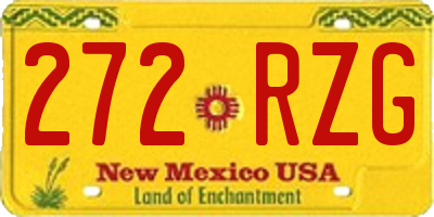 NM license plate 272RZG