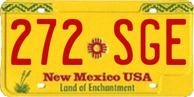 NM license plate 272SGE