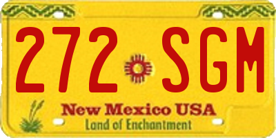 NM license plate 272SGM