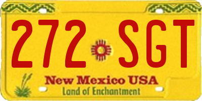 NM license plate 272SGT