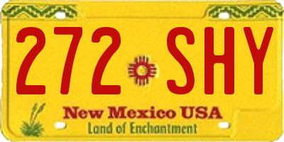 NM license plate 272SHY